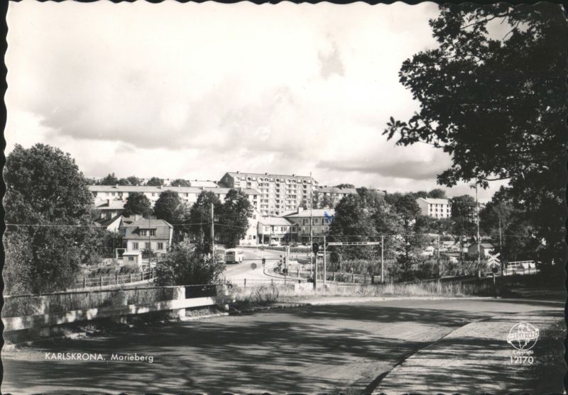 Marieberg District View with Apartment Buildings Karlskrona Sweden