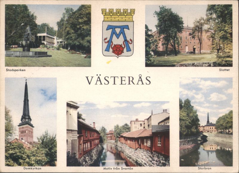 Västerås Multi-View: Stadsparken, Slottet, Domkyrkan Sweden