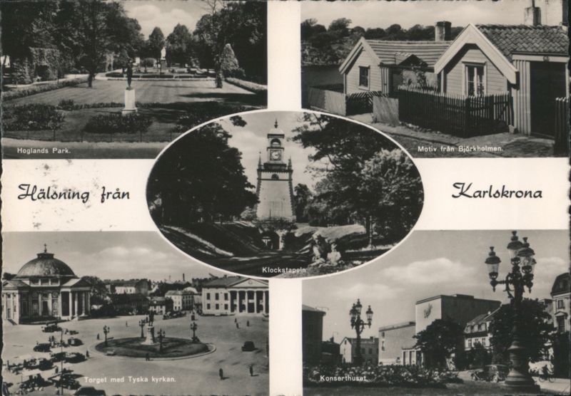 Multi-view of Karlskrona Landmarks Sweden