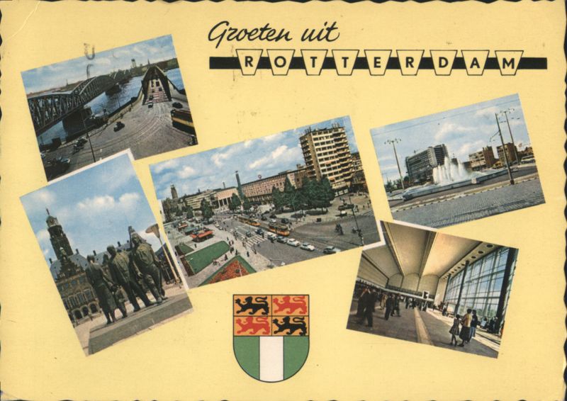 Rotterdam Multi-View with City Hall, Station & Willemsbrug Netherlands