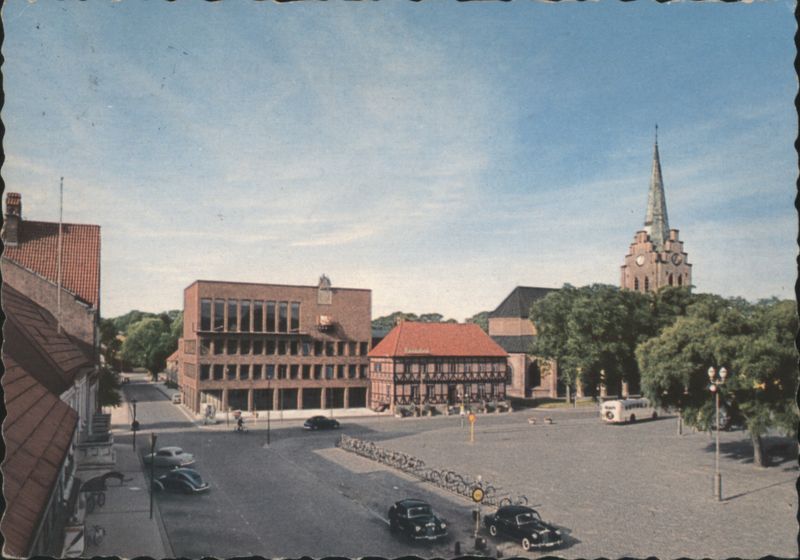 Rådhuset och Kyrkan Halmstad Sweden