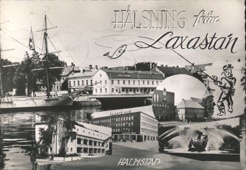 Halmstad Multi-View with Hotell Svea & Folkets Hus Sweden