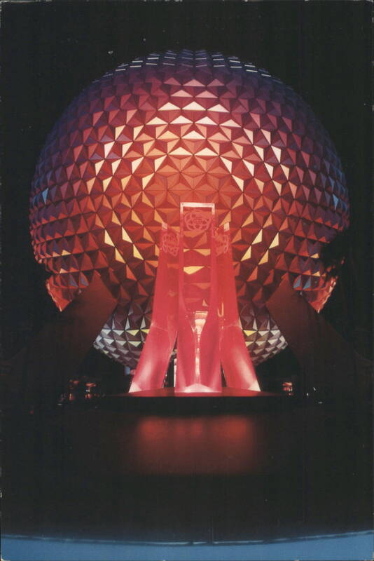 Spaceship Earth and Theme Towers at Epcot Center Lake Buena Vista Florida