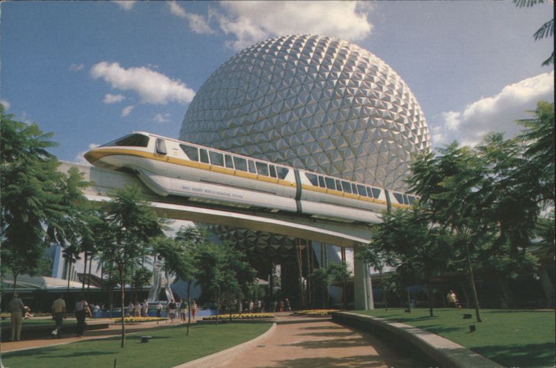 Monorail and Spaceship Earth, Future World, EPCOT Center