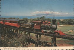 "Anaka" Locomotive on Hahakea Trestle, L.K. & P.R.R. Postcard
