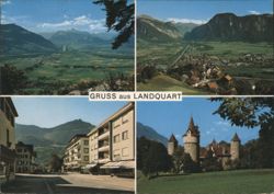Landquart, Mastrils, and Marschlins Castle Multi-View Postcard