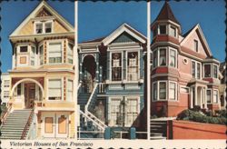 Victorian Houses of San Francisco Postcard