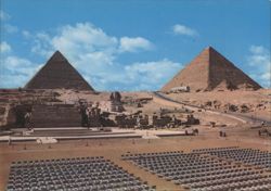 The Sphinx and the Pyramids of Cheops and Chephren Postcard
