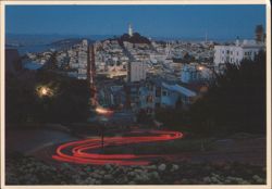 Lombard Street, The Crookedest Street in the World Postcard