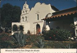 Mission Basilica San Diego de Alcala Historic Landmark Postcard