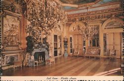 Ball Room Interior, Marble House, Vanderbilt Mansion Postcard