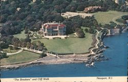 "The Breakers" Mansion and Cliff Walk Postcard
