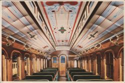 Combination Car #16, Virginia and Truckee Railroad Interior Postcard