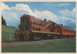 California Western Railroad Diesel Super Skunk No. 55 Postcard