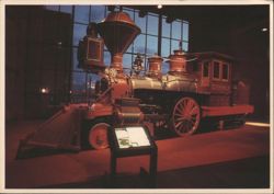 "C.P. Huntington" Locomotive, State Railroad Museum Postcard