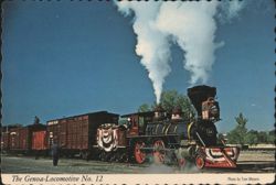 The Genoa-Locomotive No. 12, Virginia & Truckee Railroad Postcard