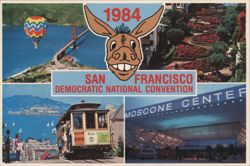 1984 Democratic National Convention & San Francisco Views Postcard