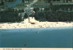 Aerial View of Tiger Tail Beach Postcard