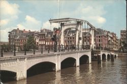 De Magere Brug (Skinny Bridge) over the Amstel River Postcard
