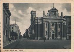 Chiesa del Carmine and Street Scene with Tram Postcard
