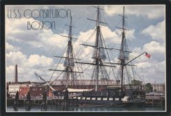 U.S.S. Constitution "Old Ironsides" & Bunker Hill Monument Postcard