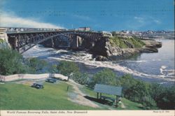 Reversing Falls and Arched Bridge Postcard