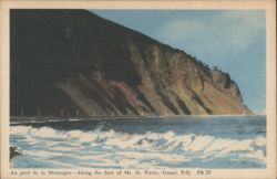 Along the Foot of Mt. St. Pierre, Gaspé Postcard