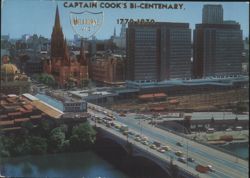 Captain Cook's Bi-Centenary, View from Princes Bridge Postcard