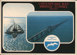 Chesapeake Bay Bridge-Tunnel Aerial Views Postcard