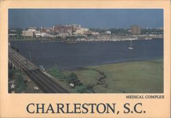 View Across Ashley River & Medical Complex Skyline Postcard