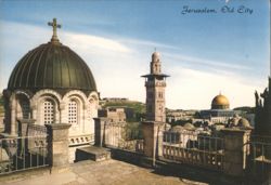 Chapel of Ecco Homo, Minaret and Dome of the Rock Postcard