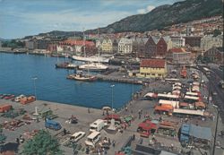 Fisketorget Fish Market and Vågen Harbor Postcard