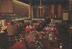 Carriage Inn, Moulin Rouge Room Dining Area Postcard