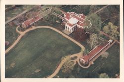 Aerial View of Monticello, Thomas Jefferson's Home Postcard