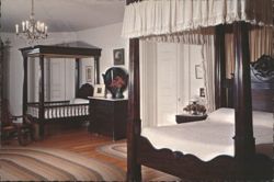 Back Bedroom at Longwood Mansion Postcard