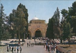 Mosque of Al-Aqsa Facade and Courtyard Postcard