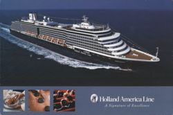 Holland America Line MS Oosterdam Cruise Ship Postcard