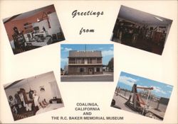 R.C. Baker Memorial Museum Exhibits and Exterior Postcard