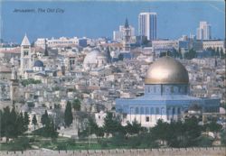 Jerusalem, The Old City from Mount of Olives Postcard