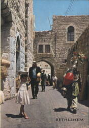 Picturesque Lane with Traditional Street Scene Postcard