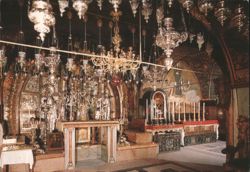 Church of the Holy Sepulchre, Calvary Altar Postcard
