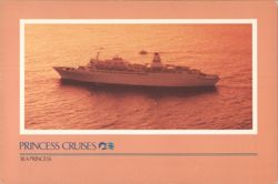 Princess Cruises Sea Princess Luxury Ship at Sea Postcard