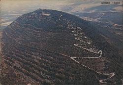Aerial View of Mount Tabor with Winding Road Postcard