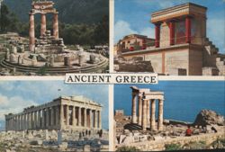 Ancient Greece Landmarks Multi-View Postcard