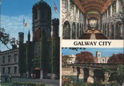 University College, Cathedral Interior & Salmon Weir Bridge Postcard