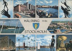 Multi-View Stockholm Landmarks and City Scenes Postcard