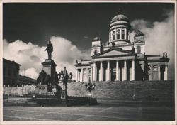 Helsinki Cathedral and Alexander II Statue, Senate Square Postcard