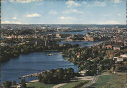 View from Kaknästornet, Djurgården Postcard