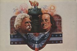 The American Adventure, EPCOT Center - Franklin & Twain Postcard