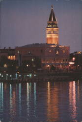 Italy Pavilion at Night, World Showcase, Epcot Center Postcard